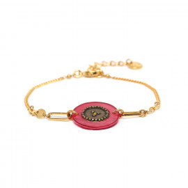 bracelet fermoir mousqueton rose Scarlett - Franck Herval