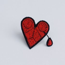 Broken heart brooch (Box size M) - Macon & Lesquoy
