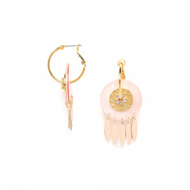 JOY earrings capiz creoles pink "Les radieuses" - Franck Herval