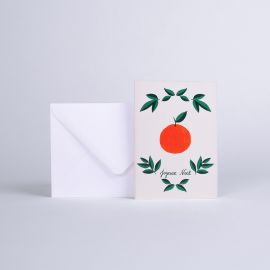 CARTE Orange Joyeux oël - Season Paper