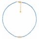 BAHIA short necklace blue and mustard stone - 