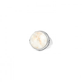 54 white howlite ring "Anneaux" - Nature Bijoux