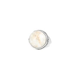 56 white howlite ring "Anneaux" - Nature Bijoux