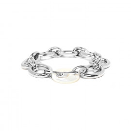double ring bracelet with mother of pearl lock "Unchain" - Ori Tao