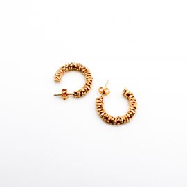 Petites créoles perles dorées MANON - L'atelier des Dames