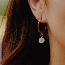 Daisy hoop earrings - Nach
