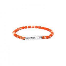 bracelet jaspe orange "Puka" - Nature Bijoux
