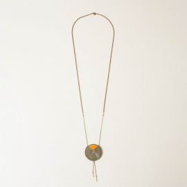 Long orange necklace KIMONO - Amélie Blaise