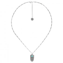 feather necklace with howlite cabs "Birdy" - Ori Tao