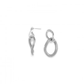 boucles d'oreilles poussoir 2 anneaux "Squamata" - Ori Tao