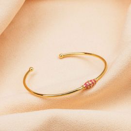 CORINTHE bracelet jonc fushia - Olivolga Bijoux