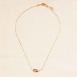 CORINTHE fuschia thin necklace - Olivolga Bijoux