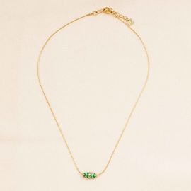 CORINTHE green thin necklace - Olivolga Bijoux
