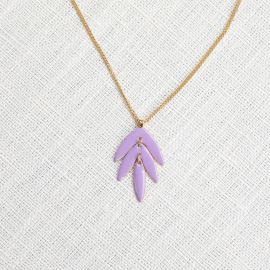 EXOTICA collier feuille lilas - Olivolga Bijoux