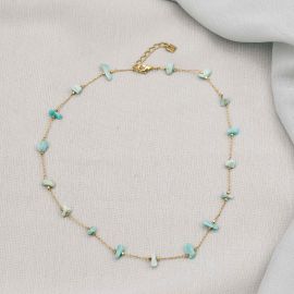 PEPITA amazonite short necklace - Olivolga Bijoux