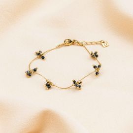 SEMILLA black beads bracelet - Olivolga Bijoux