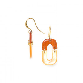 golden MOP earrings "Double you" - Nature Bijoux