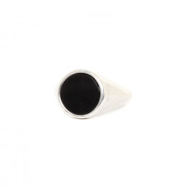 black horn ring 62 "Chevaliere" - Nature Bijoux