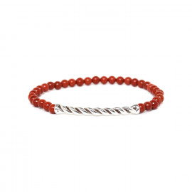 bracelet jaspe rouge "Spiral" - Nature Bijoux