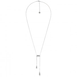asymmetric necklace with 2 drop (silver) "Cranberries" - Ori Tao