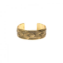 bracelet rigide plumes grand modèle "Golden gate" - Ori Tao