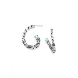 twisted creoles earrings (silver) "Palerme" - Ori Tao