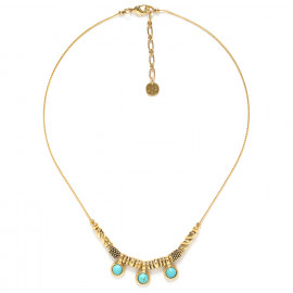 3 dangles necklace (golden) "Palerme" - Ori Tao