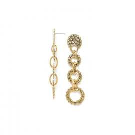 3 rings post earrings (golden) "Ricochets" - Ori Tao