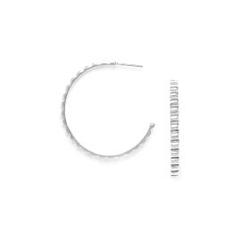 creoles earrings (silver) "Timing" - Ori Tao