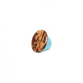 blue XL ring 56 "Guadeloupe" - Nature Bijoux