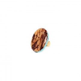 adjustable blue ring "Guadeloupe" - Nature Bijoux