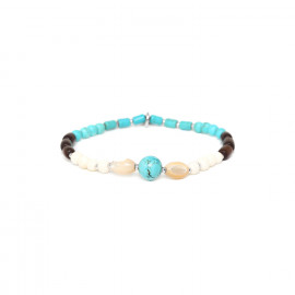 1 round bead stretch bracelet "Malibu" - Nature Bijoux