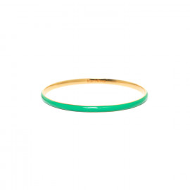 BANGLES round embossed bangle with enamel green "Les complices" - Franck Herval