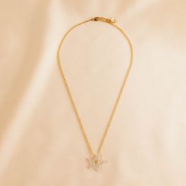 SIRIUS collier étoile nacre blanche - Olivolga Bijoux