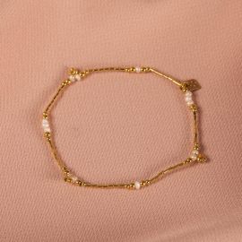 TRANI bracelet extensible Perles d'eau douce - Olivolga Bijoux