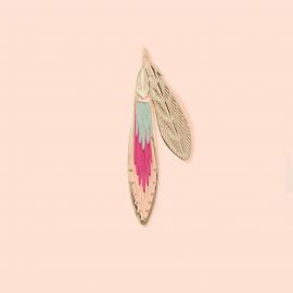Feathers XL earrings - Fushia - Christelle dit Christensen