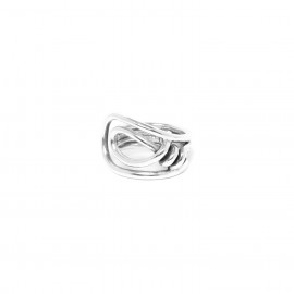 XL silvered ring "Accostage" - Ori Tao