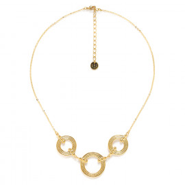 collier court 3 anneaux dorées à l'or fin "Enzo" - Ori Tao