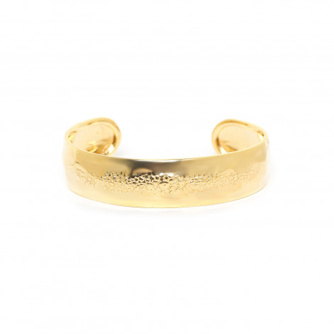 bracelet rigide doré à l'or fin "Manta"