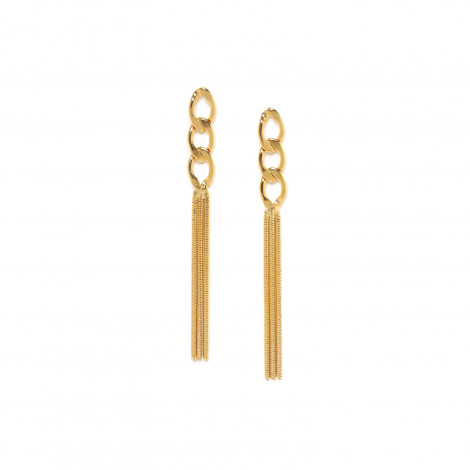 3 chains golden post earrings "Rimini"