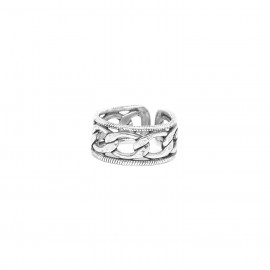 silvered adjustable ring "Rimini" - Ori Tao