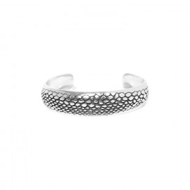 bracelet rigide métal argenté "Viper" - Ori Tao