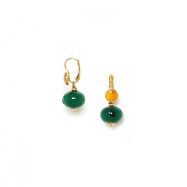 small french hook earrings "Agata verde" - Nature Bijoux