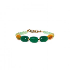 thin stretch bracelet "Agata verde" - Nature Bijoux