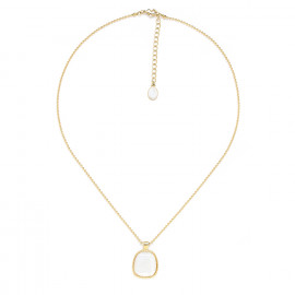 thin necklace white pendant "Darwin" - Nature Bijoux