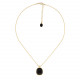 thin necklace black pendant "Darwin" - Nature Bijoux