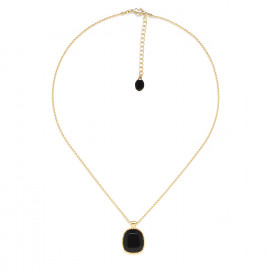 thin necklace black pendant "Darwin" - Nature Bijoux