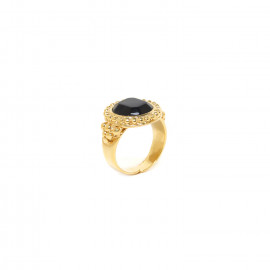 adjustable black ring "Darwin" - Nature Bijoux