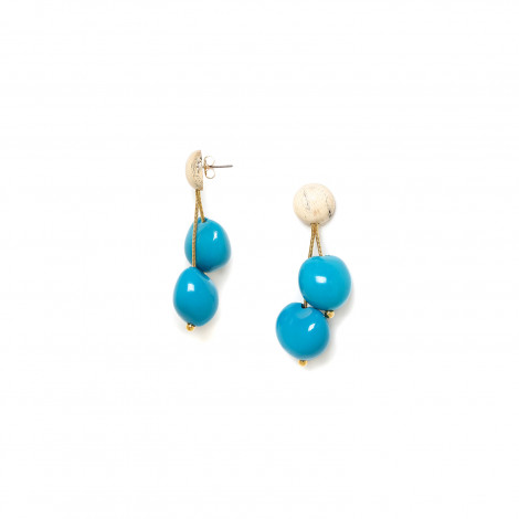 2 lumbang post earrings (blue) "Lumbang"