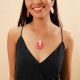 collier pendentif rouge "Cosmos" - Nature Bijoux